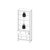 Barcelona China cabinet 2 doors w/glass + 3 drawers in White