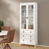 Barcelona China cabinet 2 doors w/glass + 3 drawers in White