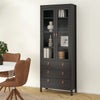 Barcelona China cabinet 2 doors w/glass + 3 drawers in Matt Black