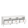 Barcelona Tv-unit 3 drawers in White