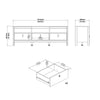 Barcelona Tv-unit 3 drawers in White