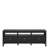 Barcelona Tv-unit 3 drawers in Matt Black