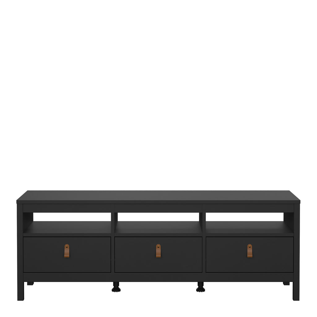 Barcelona Tv-unit 3 drawers in Matt Black