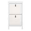 Barcelona Shoe Cabinet 2 Flap Door White