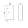 Madrid 3 Piece Bundle, Bedside, Chest and 2 Door Wardrobe in White