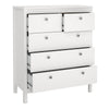 Madrid 3 Piece Bundle, Bedside, Chest and 2 Door Wardrobe in White