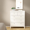 Madrid 3 Piece Bundle, Bedside, Chest and 3 Door Wardrobe in White