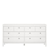 Madrid Double dresser 4+4 drawers in White