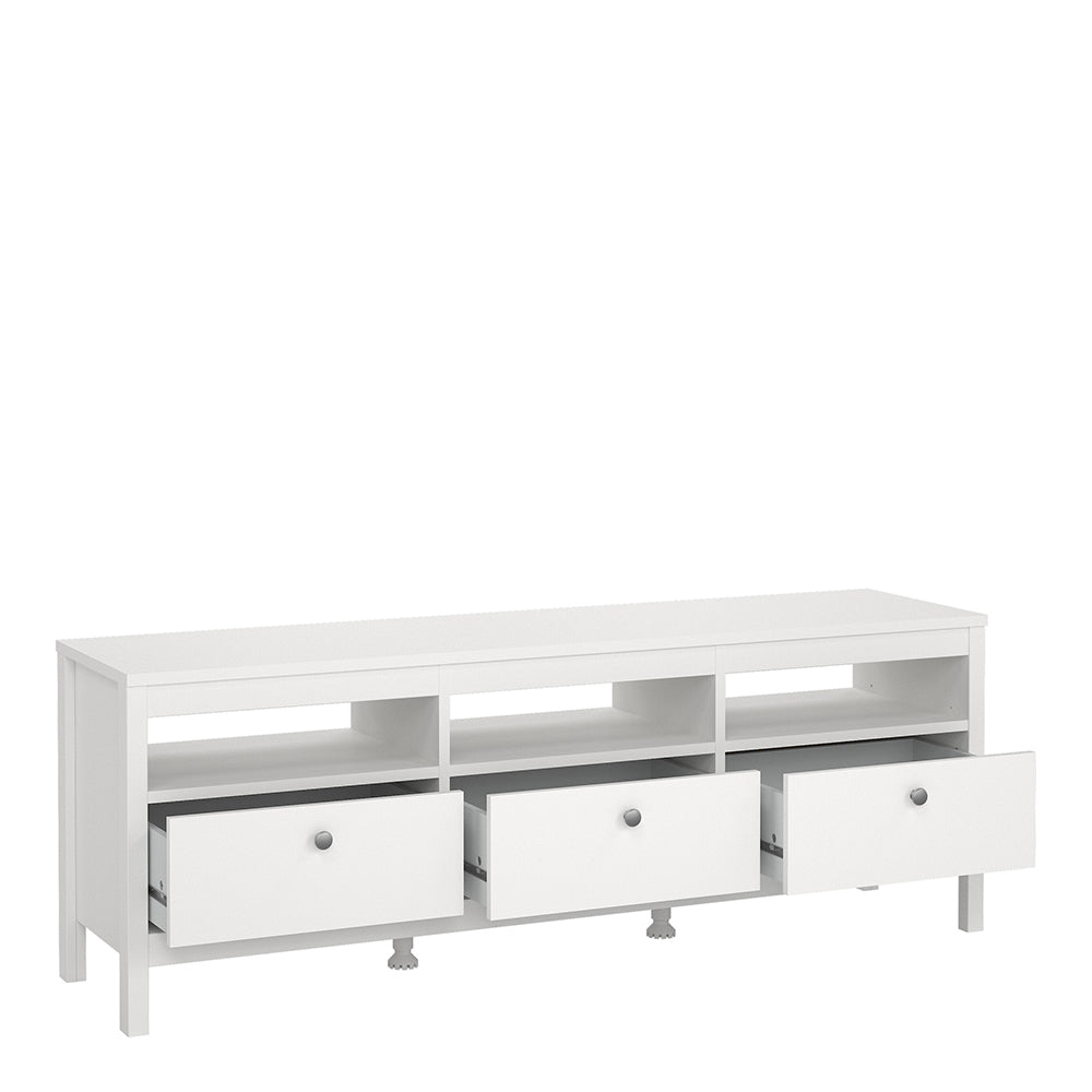 Madrid Tv-unit 3 drawers in White