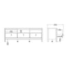 Madrid Tv-unit 3 drawers in Matt Black