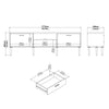 Media TV-Unit with 2 Doors + 1 Drawer