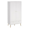 Cumbria Wardrobe with 2 Doors + 2 Drawers White