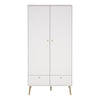 Cumbria Wardrobe with 2 Doors + 2 Drawers White