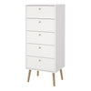 Cumbria Chest 5 Drawers White