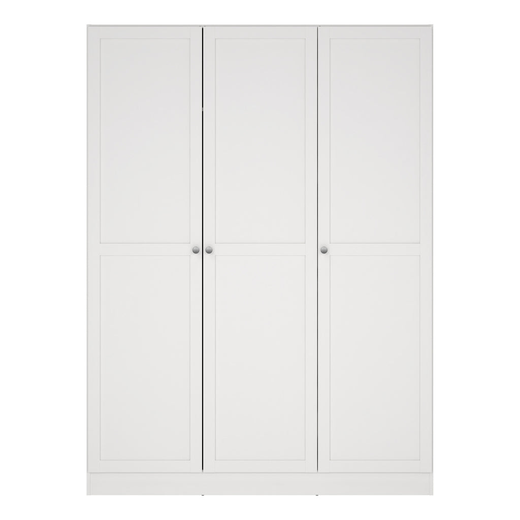 Brande Wardrobe with 3 Frame Doors in White