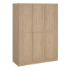 Brande Wardrobe with 3 Frame Doors in Jackson Hickory