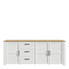 Bohol Large Sideboard in Riviera Oak/White