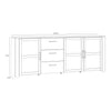 Bohol Large Sideboard in Riviera Oak/White