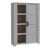 Bohol Display Cabinet in Riviera Oak/Grey Oak