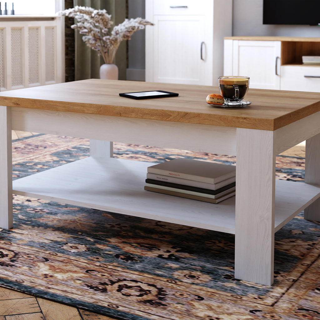 Bohol Coffee Table in Riviera Oak/White