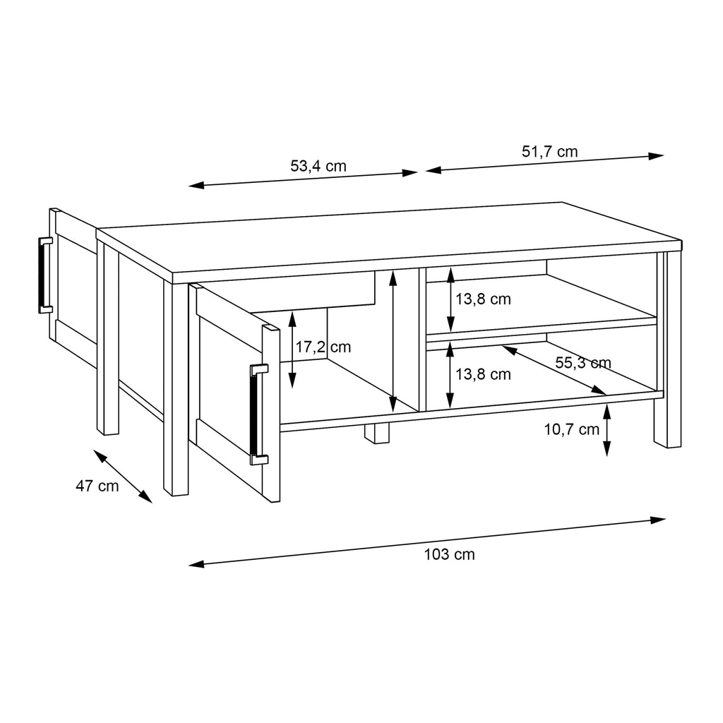 Malte Brun Coffee Table in Waterford Oak