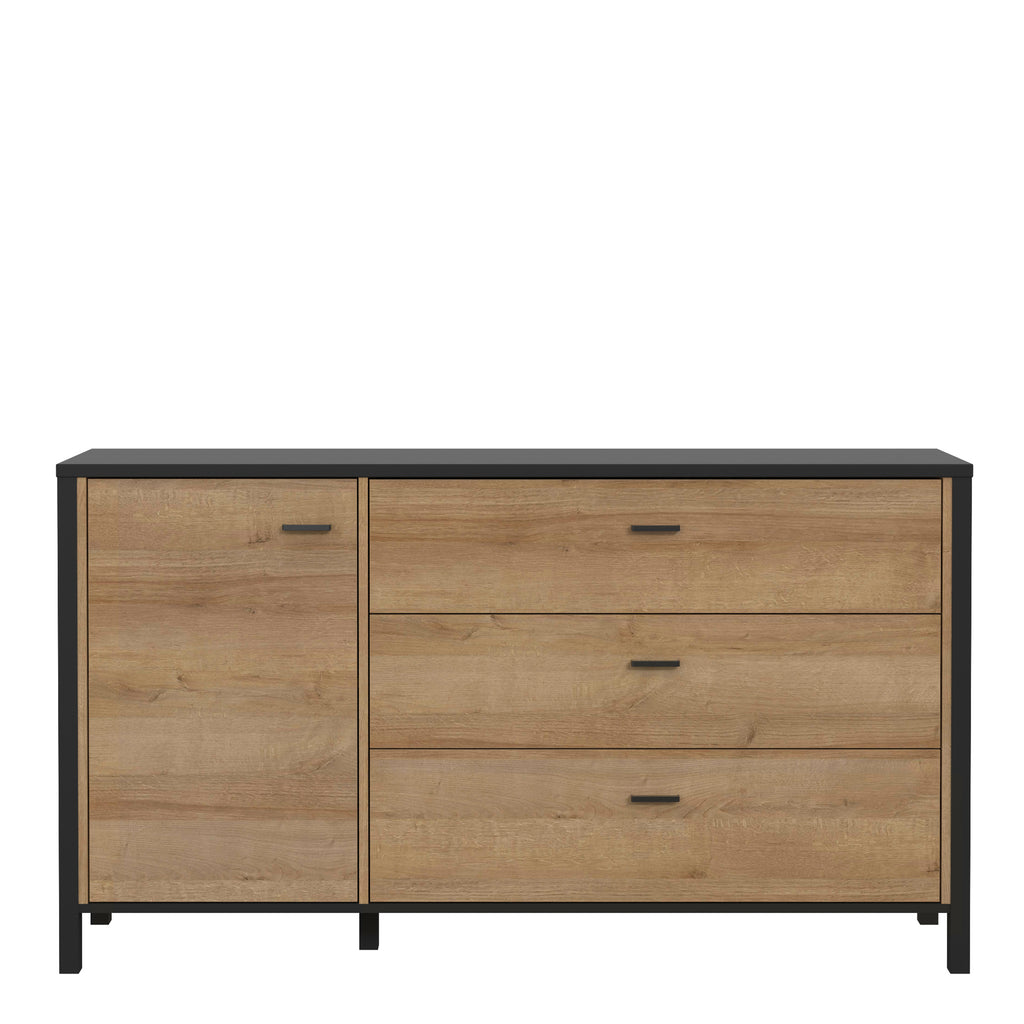 High Rock Sideboard in Matt Black/Riviera Oak