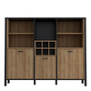 High Rock Shelf Unit in Matt Black/Riviera Oak