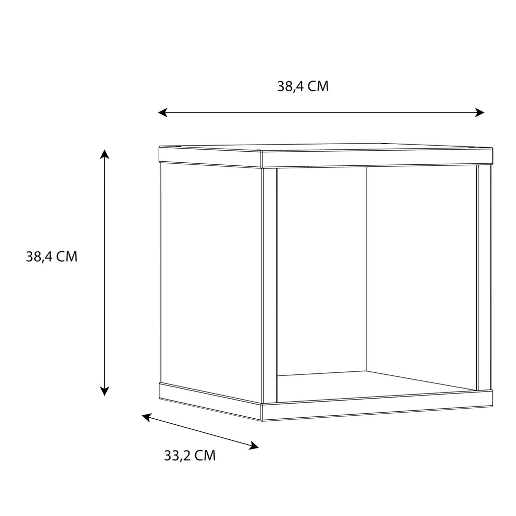 Mauro Singular Storage Unit in White High Gloss/White