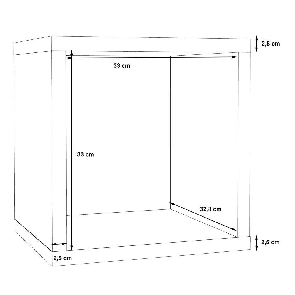 Mauro 1 Shelf Storage Unit in Matt White