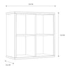 Mauro 2x2 Storage Unit in White High Gloss/White