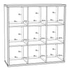 Mauro 3x3 Storage Unit in Matt White