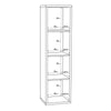 Mauro 3 Shelves Storage Unit in Matt White