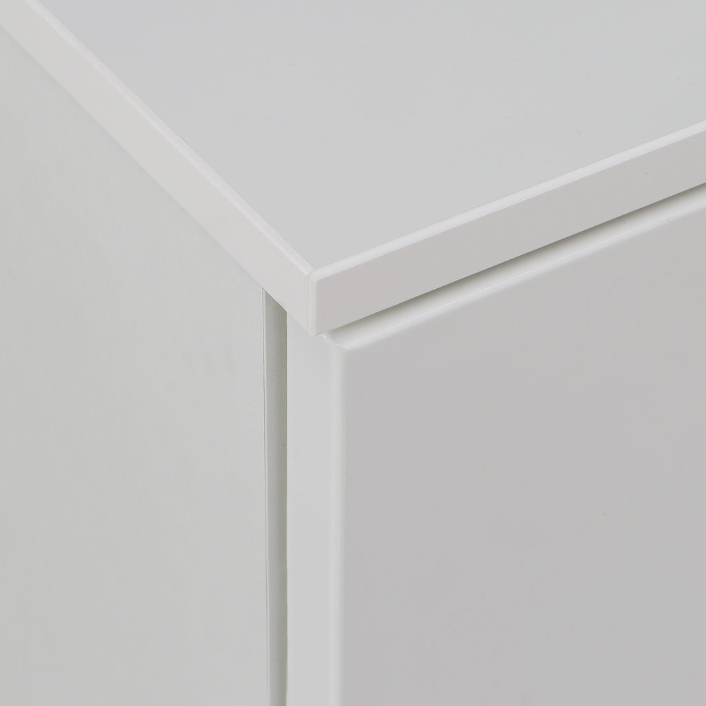 Sienna Bedside in White/White High Gloss