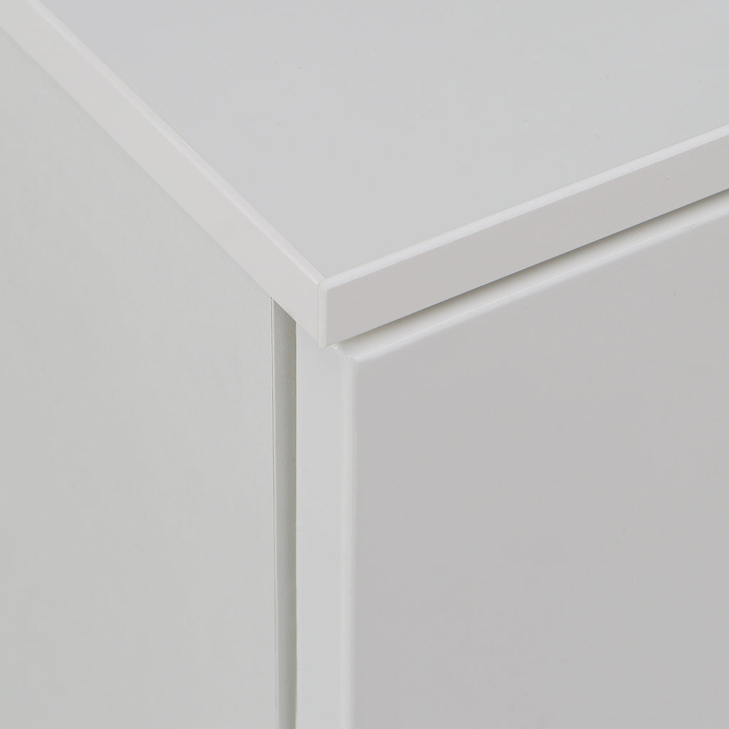 Sienna Abstract Chest of in White/White High Gloss