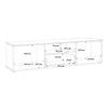 Sienna TV Unit  in White/White High Gloss