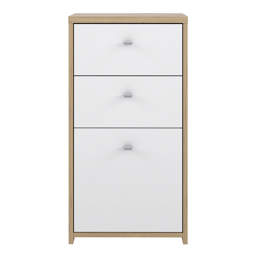 Best Chest Storage Cabinet 2 Drawers 1 Door in Artisan Oak/White