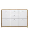 Best Chest Storage Cabinet with 2 Drawers and 5 Doors in Artisan Oak/White