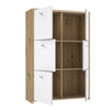 Best Chest Storage Cabinet with 6 Doors in Artisan Oak/White