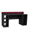 Tezaur Gaming Desk 2 Shelves with LED in Matt Black