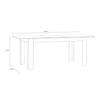 Bohol Extending Dining Table in Riviera Oak/White