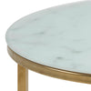 Alisma Round Side Table with White Marble Effect Top