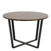 Amble Round Dining Table with Brown Marble Effect Top