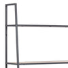 Seaford Black Metal Ladder Bookcase with 5 Oak Shelves