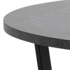 Amble Round Dining Table with Black Marble Effect Top