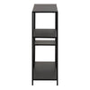 Newcastle Asymmetrical Bookcase with 3 Shelves in Matt Black