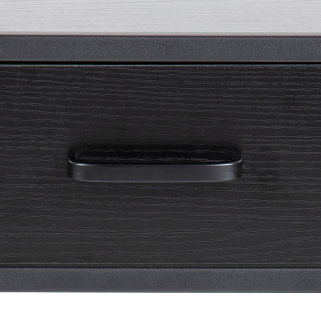 Seaford Bedside Table with 1 Drawer in Black