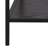 Seaford Black Metal Coffee Table Set with Glass Top