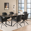 Amble Dining Table with Black Marble Effect Top & Black Legs