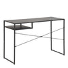 Newcastle Office Desk with Open Shelf in Matt Black