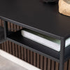 Newcastle Office Desk with Open Shelf in Matt Black